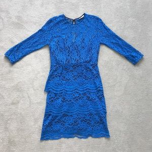 Whistles - Royal Blue Lace Dress - 6